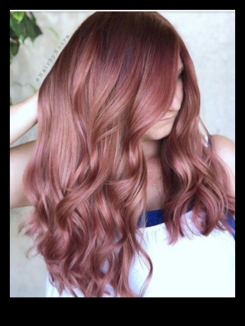 Dusty Rose Delight: لون شعر ذهبي وردي رقيق ورومانسي