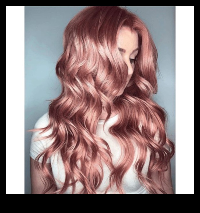 Dusty Rose Delight: لون شعر ذهبي وردي رقيق ورومانسي