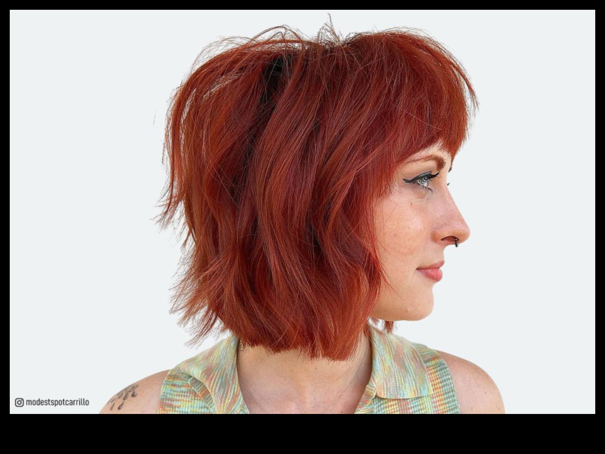 مشع باللون الأحمر: تسريحات الشعر القصيرة للشخصية النارية