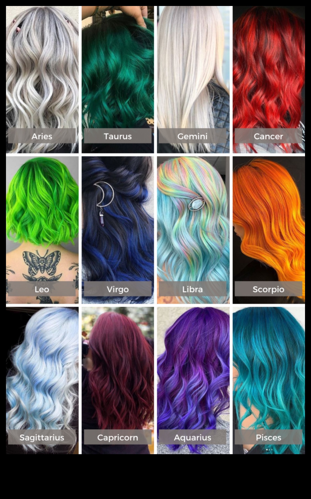 برجك لون الشعر: مطابقة علامة البروج الخاصة بك مع اللون المثالي